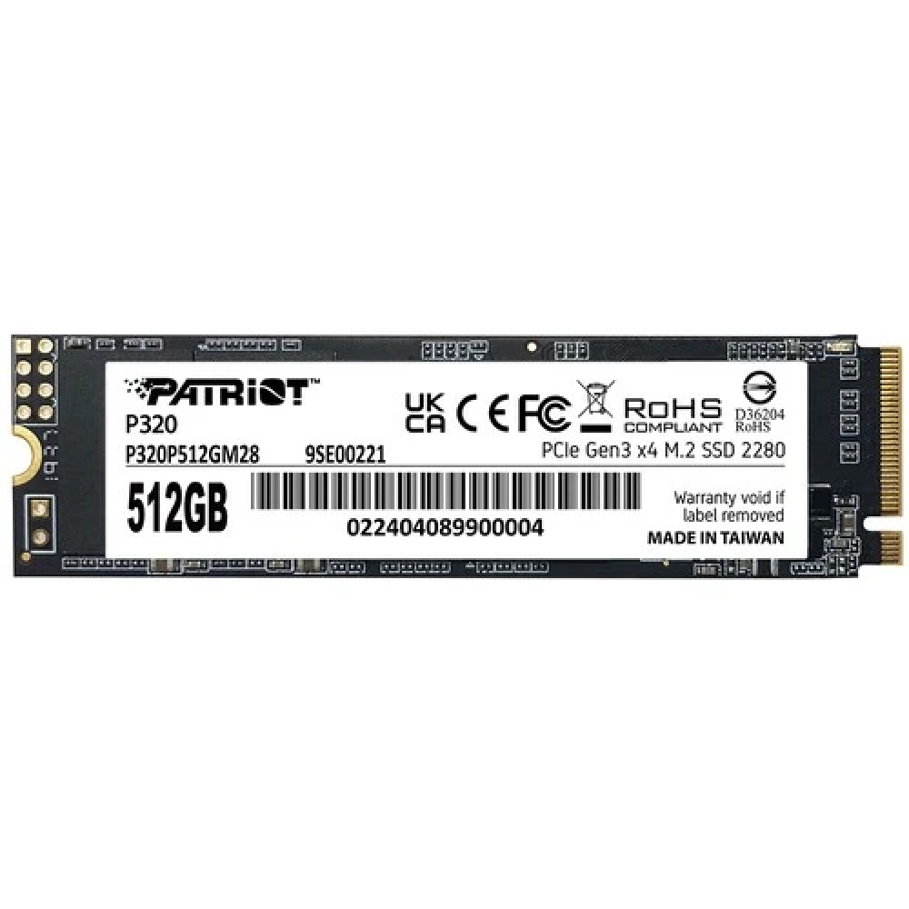 Жесткий диск Patriot P320 P320P512GM28 SSD (твердотельные), 512 ГБ, M.2, PCIe — фото товара