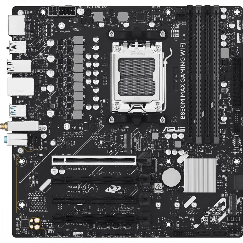 Материнская плата Asus B850M MAX GAMING WIFI 90MB1LL0-M0EAY0 Micro-ATX, AMD AM5 - миниатюра 2