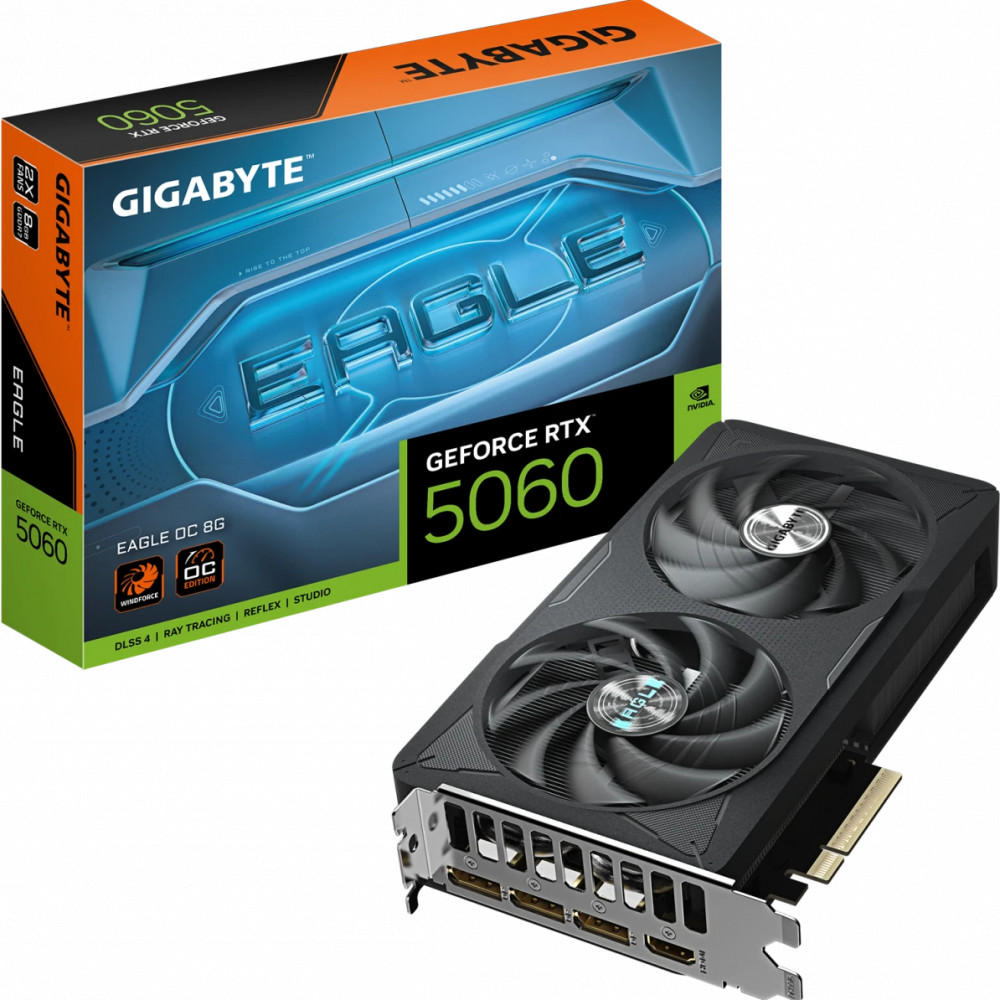 Видеокарта Gigabyte GeForce RTX 5060 Gigabyte EAGLE OC 8Gb GV-N5060EAGLE OC-8GD 8 ГБ - миниатюра 5