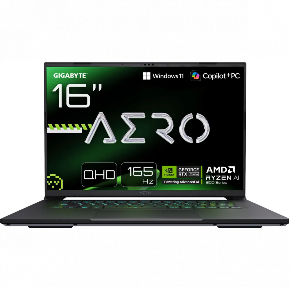 Ноутбук Gigabyte Aero X16 4WHN3KZC64DD 16 ", WQXGA 2560x1600 (16:10), AMD, Ryzen AI 9, 32 Гб, 1 ТБ, nVidia GeForce RTX 5070 - миниатюра 2