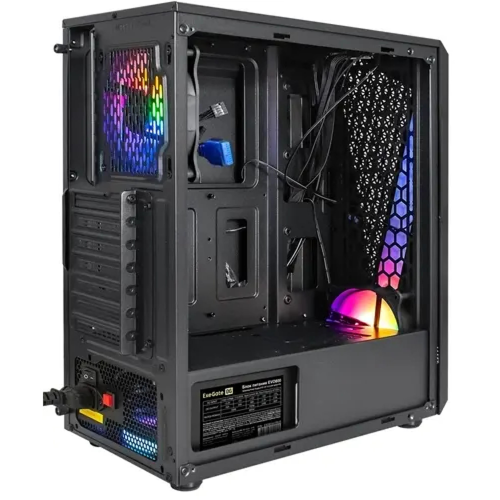 Корпус ExeGate EVO-8225-EVO800 Черный EX296073RUS Mid-Tower - миниатюра 3
