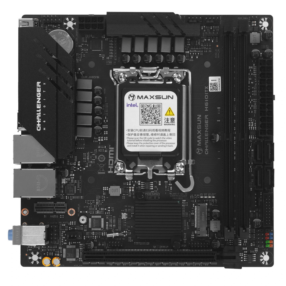 Материнская плата Maxsun Challenger H610ITX 2LAN V3 6940709698761 Mini-ATX, LGA 1700 — фото товара