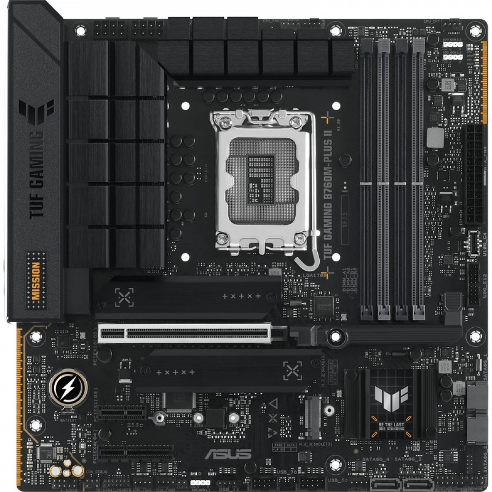 Материнская плата Asus TUF GAMING B760M-PLUS II 90MB1HD0-M0EAY0 Micro-ATX, LGA 1700 - миниатюра 2