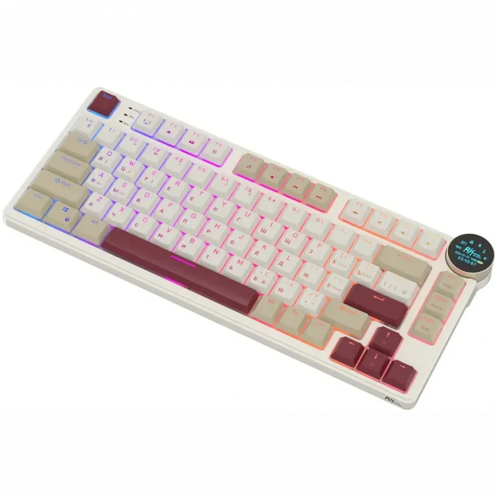 Клавиатура Royal Kludge N80 Rosy Clouds (Brown Switch) 6977576550687 Беспроводная, Bluetooth - миниатюра 3