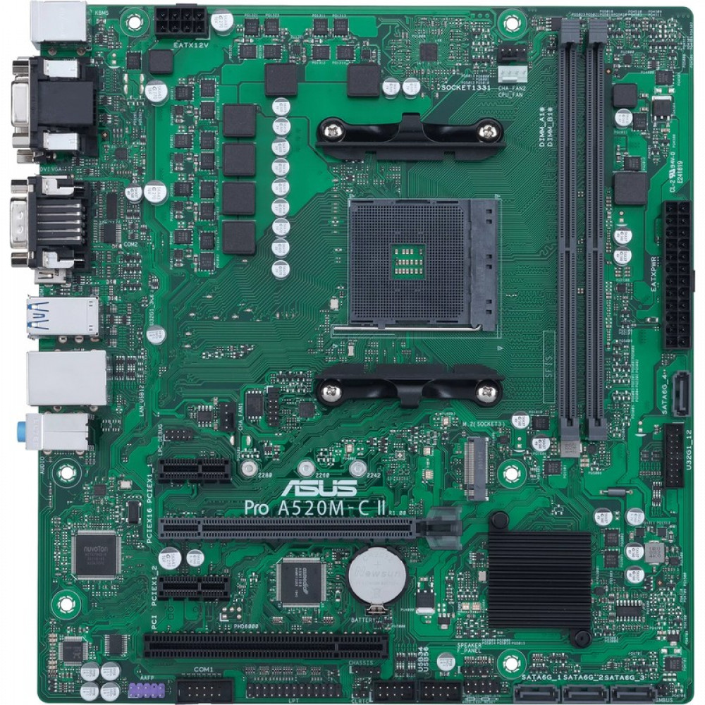 Материнская плата Asus PRO A520M-C II/CSM 90MB18F0-M0EAYC ATX, AMD AM4 - миниатюра 2