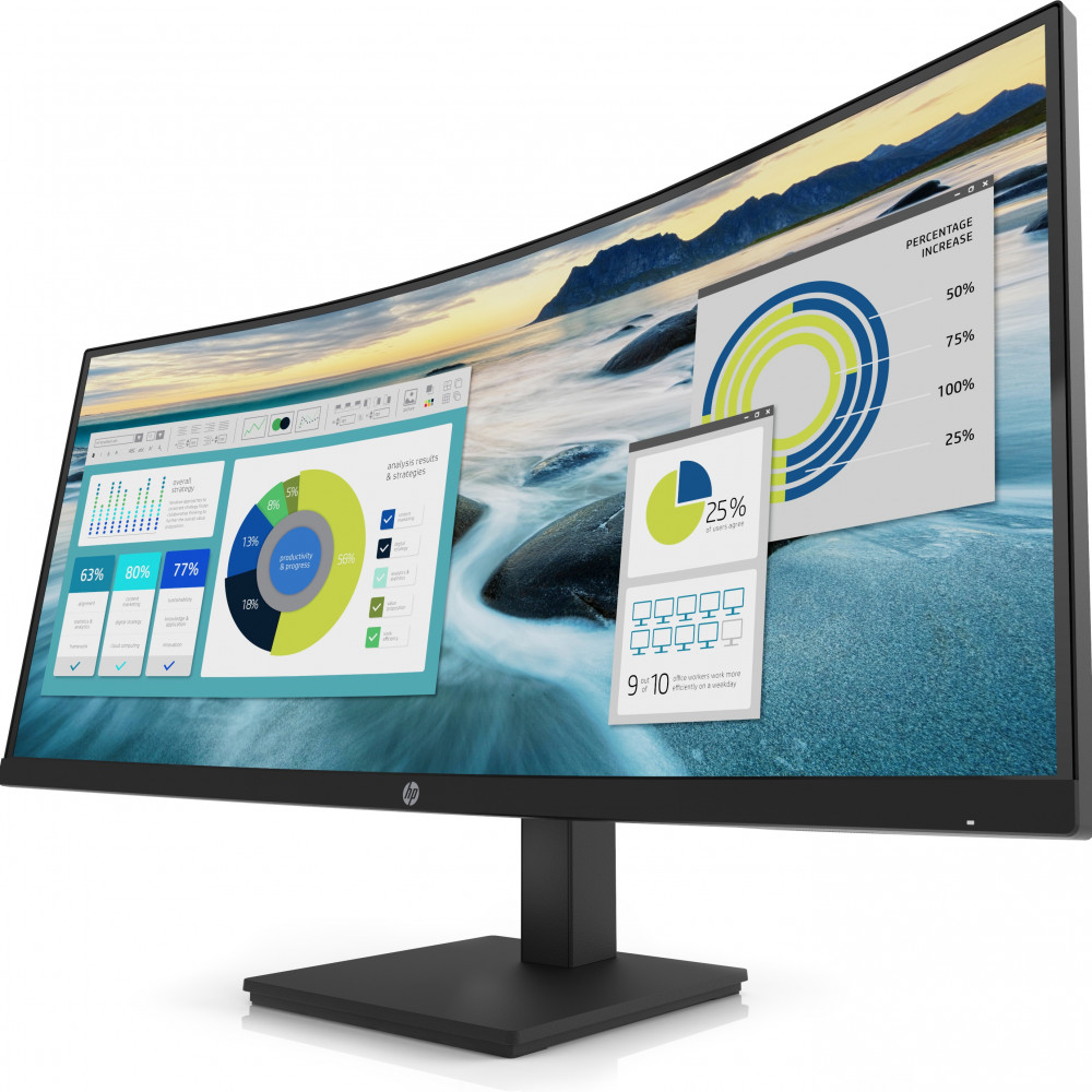 Монитор HP P34hc G4 Curved Monitor 21Y56AA#ABB 34 ", VA, Ultra-Wide QHD 3440x1440 (21:9), 60 Гц - миниатюра 3