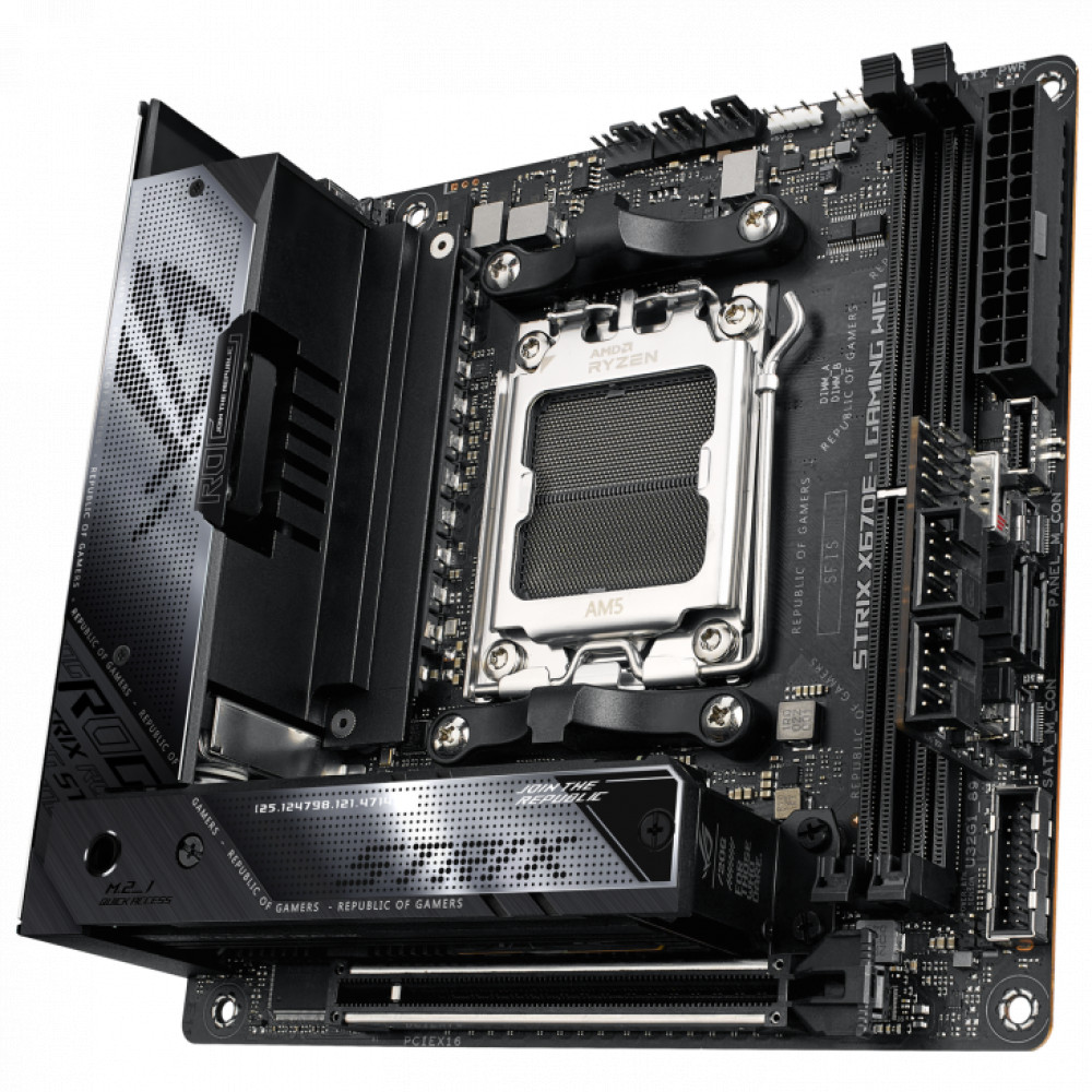 Материнская плата Asus ROG STRIX X670E-I GAMING WIFI Mini-ATX, AMD AM5 - миниатюра 3