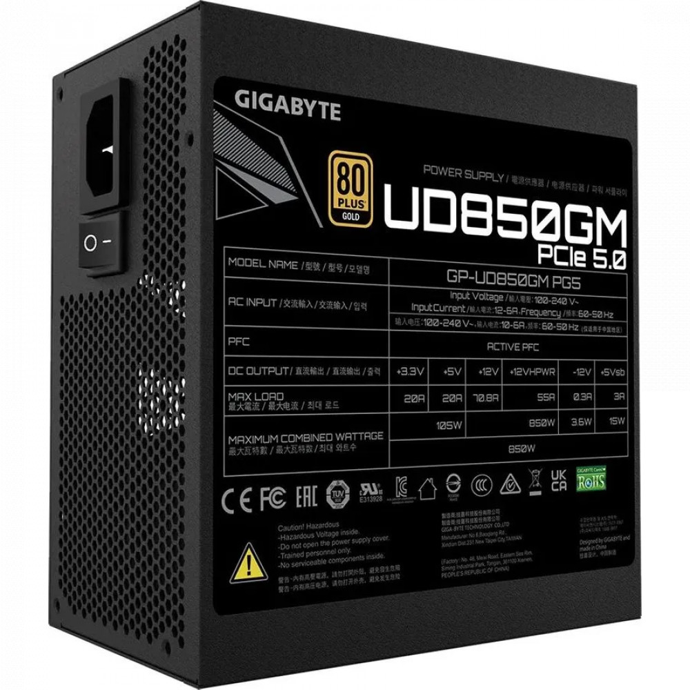 Блок питания Gigabyte GP-UD850GM PG5 28200-U85GP-2EUR 850 Вт - миниатюра 3