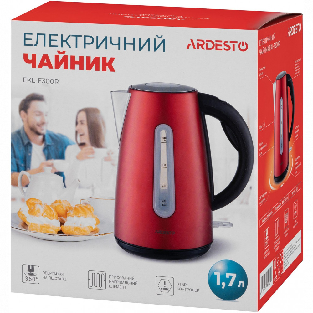 ARDESTO EKL-F300R Чайник, 1.7 л., 2150 Вт - миниатюра 5