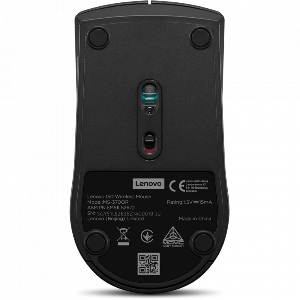 Мышь Lenovo 150 Black GY51L52638 Бюджетные, Беспроводная - миниатюра 5