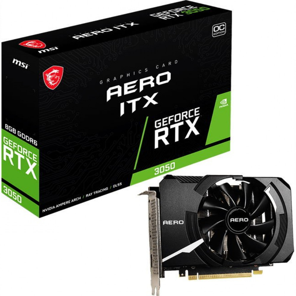 Видеокарта MSI GeForce RTX3050 RTX 3050 AERO ITX 8G OC LHR 8 ГБ - миниатюра 4
