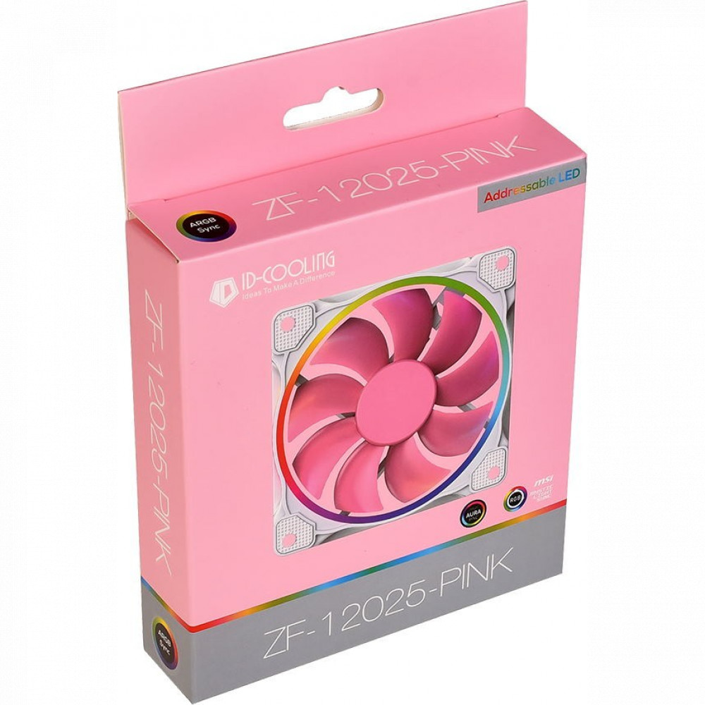 Система охлаждения ID-Cooling ZF-12025 Pink Для системного блока - миниатюра 2