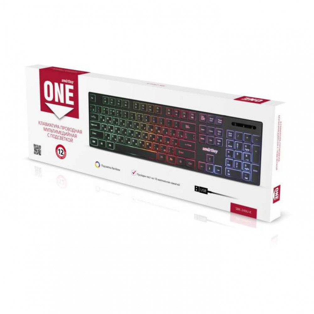 Клавиатура SmartBuy ONE 240 SBK-240U-K Проводная, USB - миниатюра 3