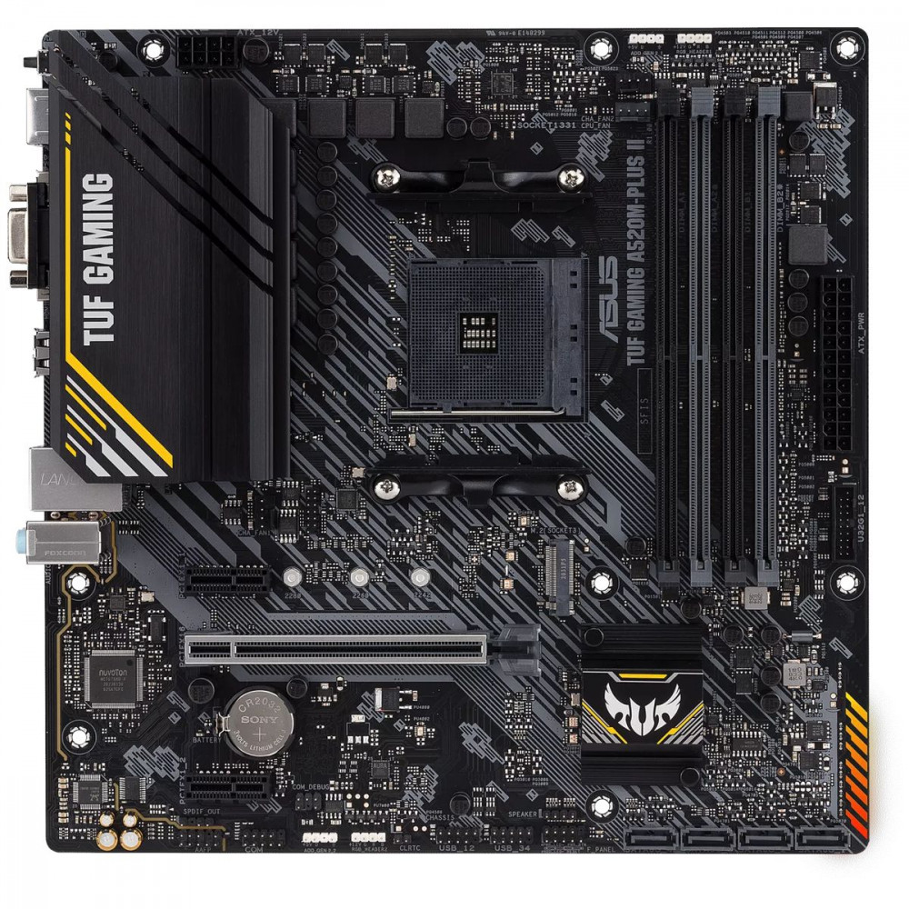 Материнская плата Asus TUF GAMING A520M-PLUS II A520 90MB17G0-M0EAY0 Micro-ATX, AMD AM4 — фото товара