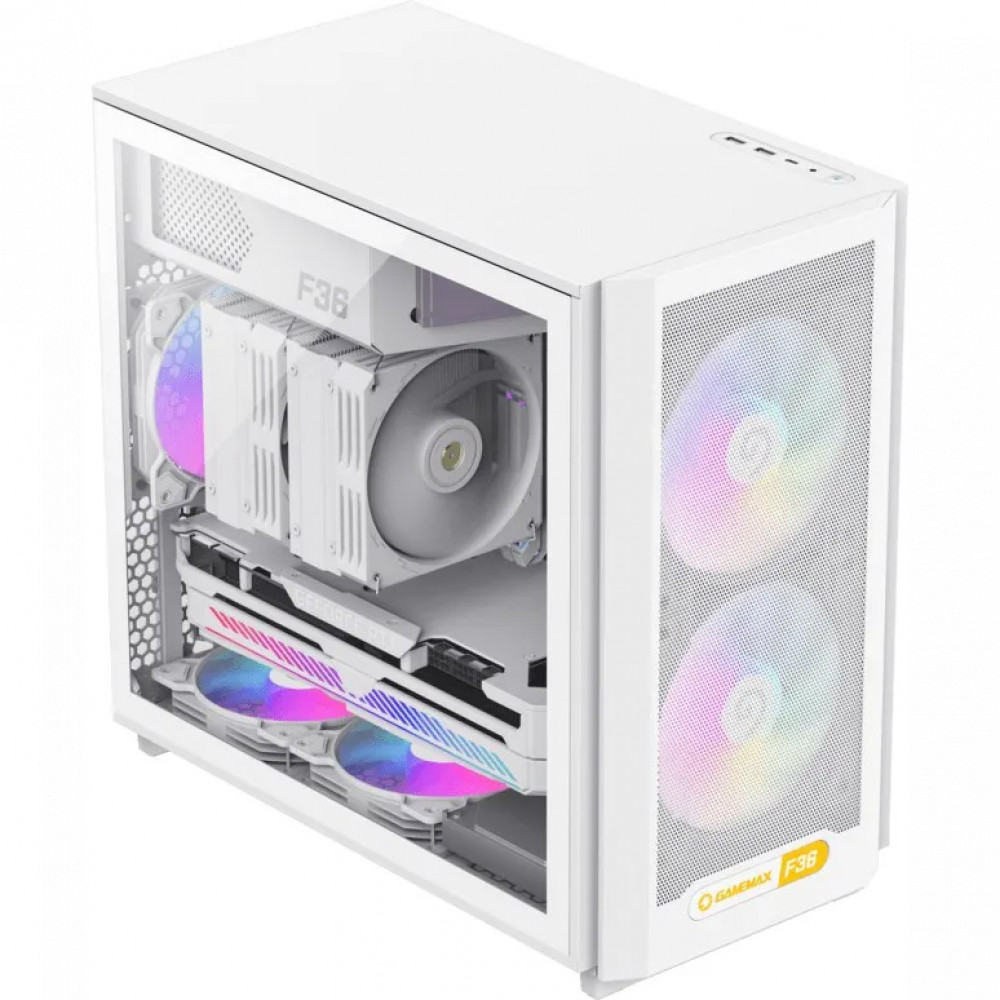 Корпус GameMax F36 WH - White 1116-4036R0010 Mini-Tower - миниатюра 2
