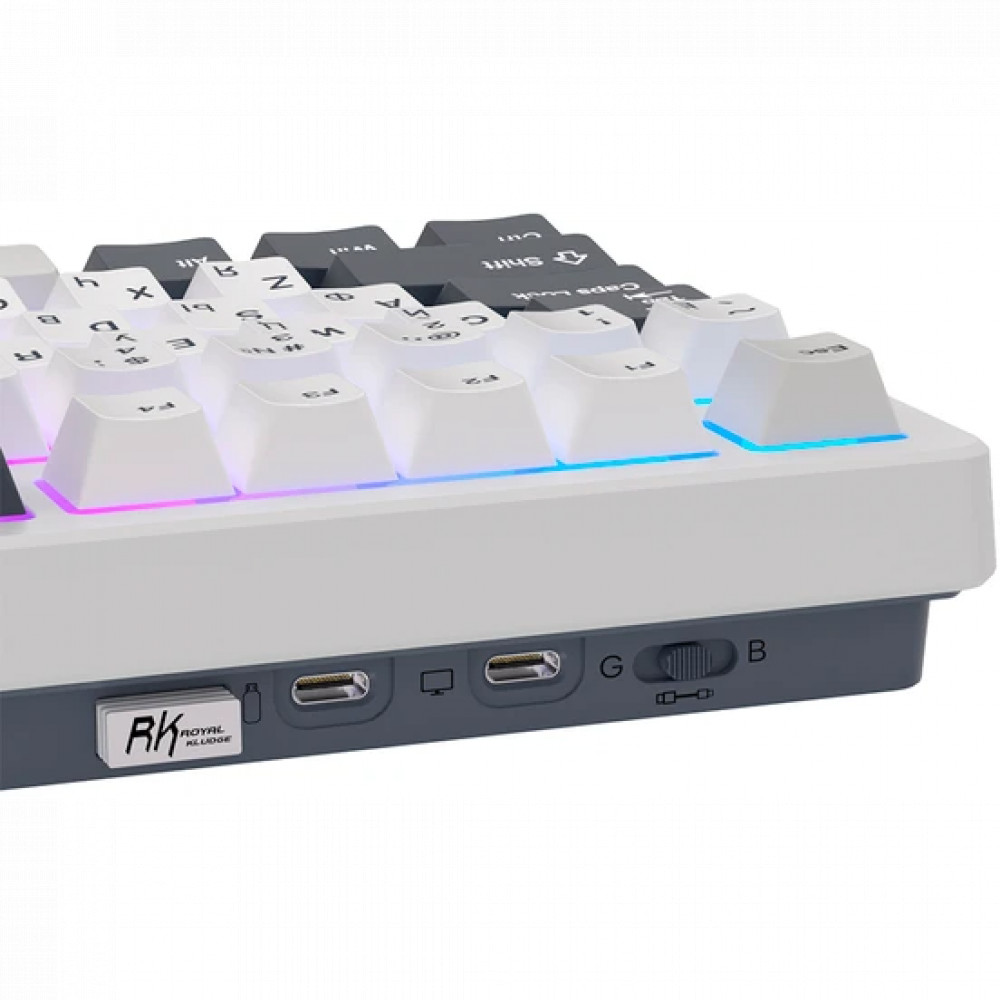 Клавиатура Royal Kludge S85 White Night (Beige Switch) 6977576550816 Беспроводная, Bluetooth - миниатюра 6