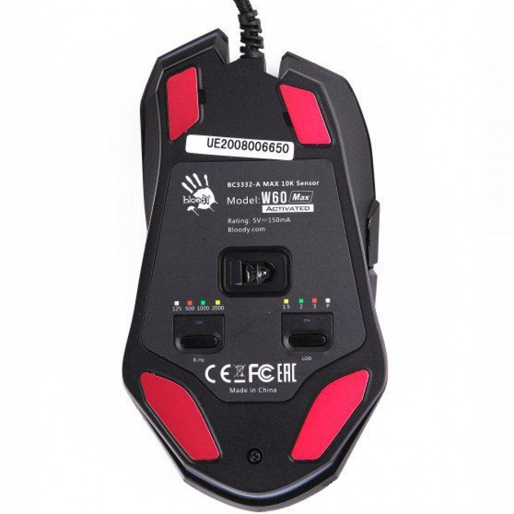 Мышь A4Tech W60 MAX/STONE BLACK ACTIVATED Игровые, Проводная - миниатюра 3
