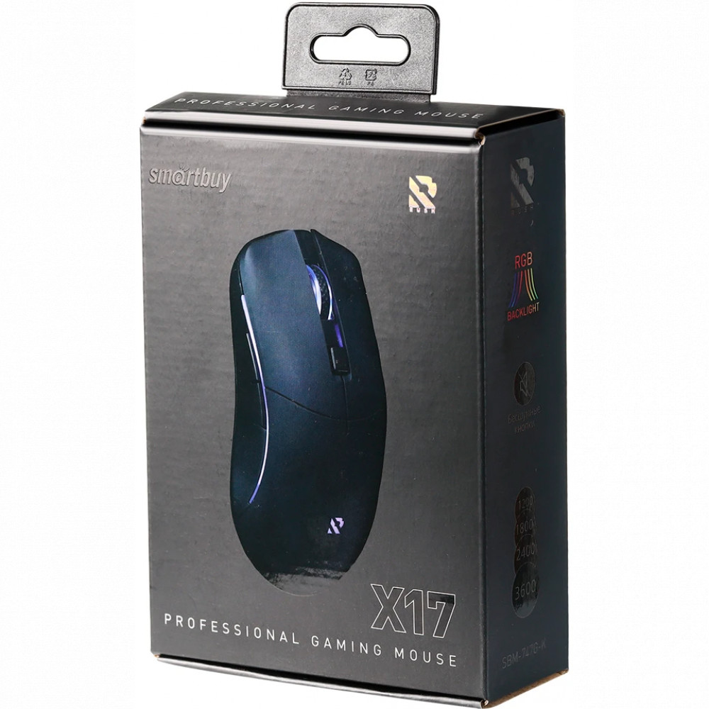 Мышь SmartBuy RUSH X17 Black SBM-747G-K Бюджетные, Проводная - миниатюра 3