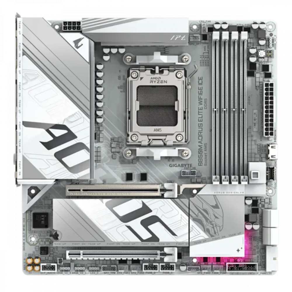 Материнская плата Gigabyte B850M A ELT WF6E ICE 1.1 Micro-ATX, AMD AM5 - миниатюра 2