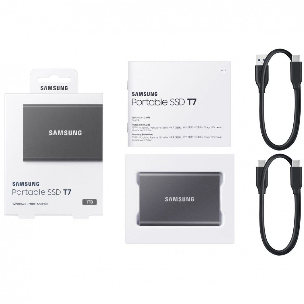 Внешние накопители Samsung External SSD T7 MU-PC1T0T/WW 1 ТБ - миниатюра 8