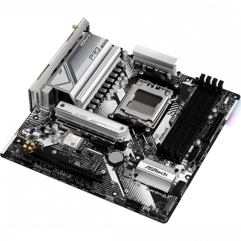 Материнская плата ASRock B650M PRO RS WIFI Micro-ATX, AMD AM5 - миниатюра 4
