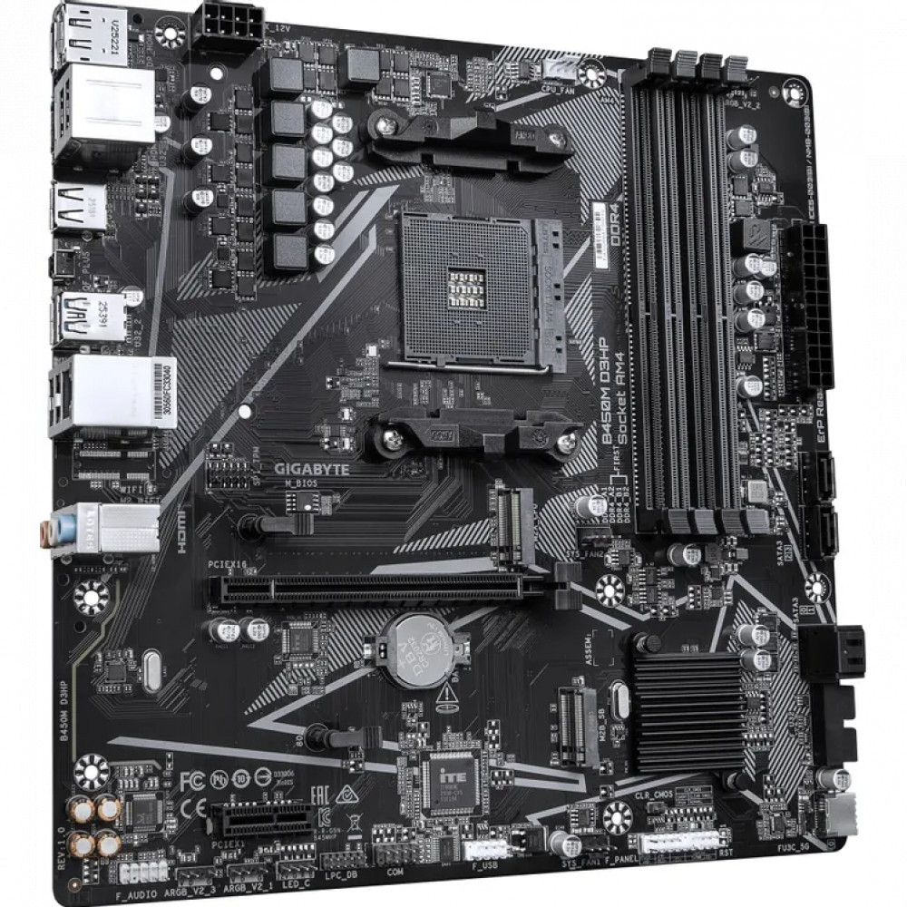 Материнская плата Gigabyte B450M D3HP Micro-ATX, AMD AM4 - миниатюра 3