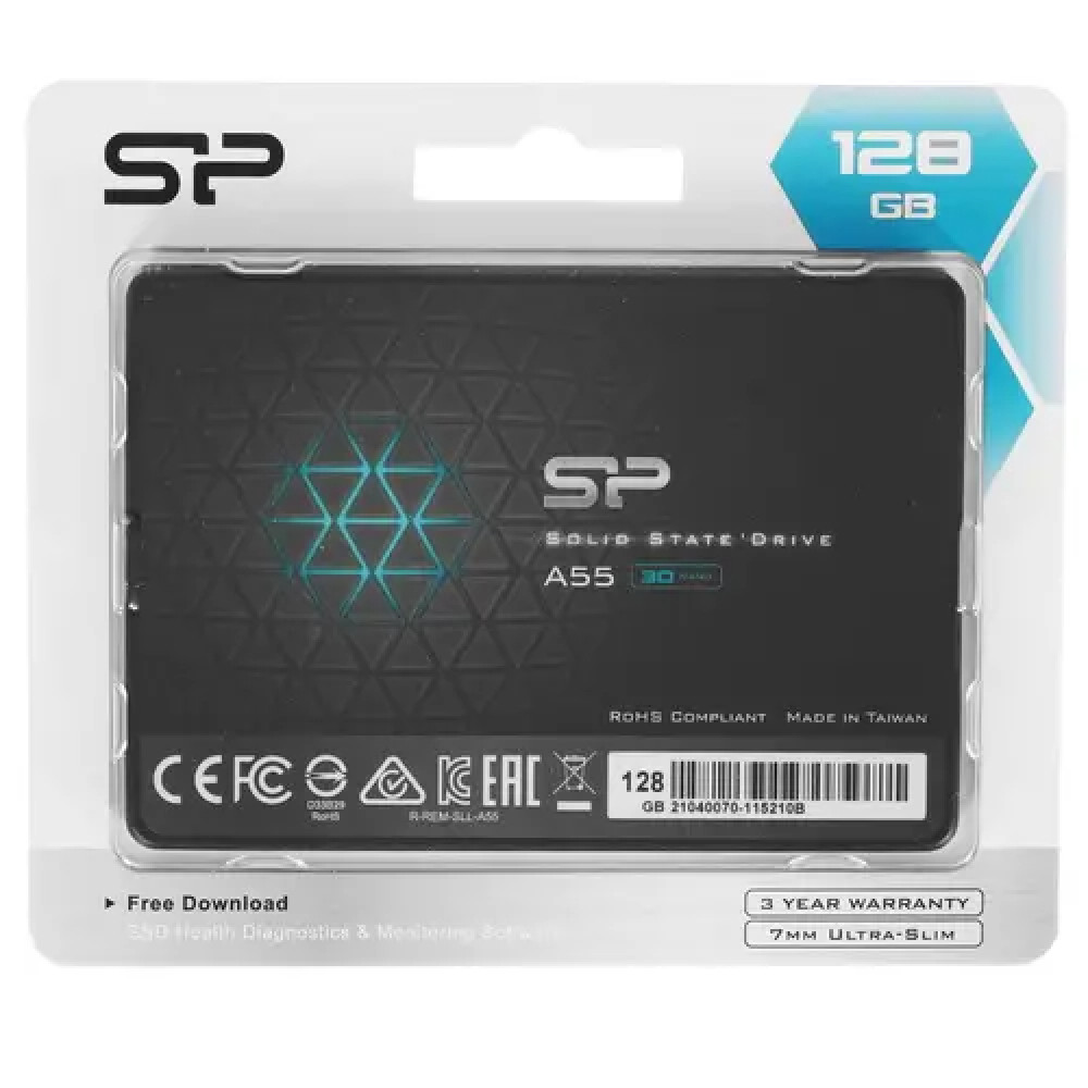 Жесткий диск Silicon Power Ace A55 SP128GBSS3A55S25 SSD (твердотельные), 128 ГБ, 2.5 дюйма, SATA — фото товара