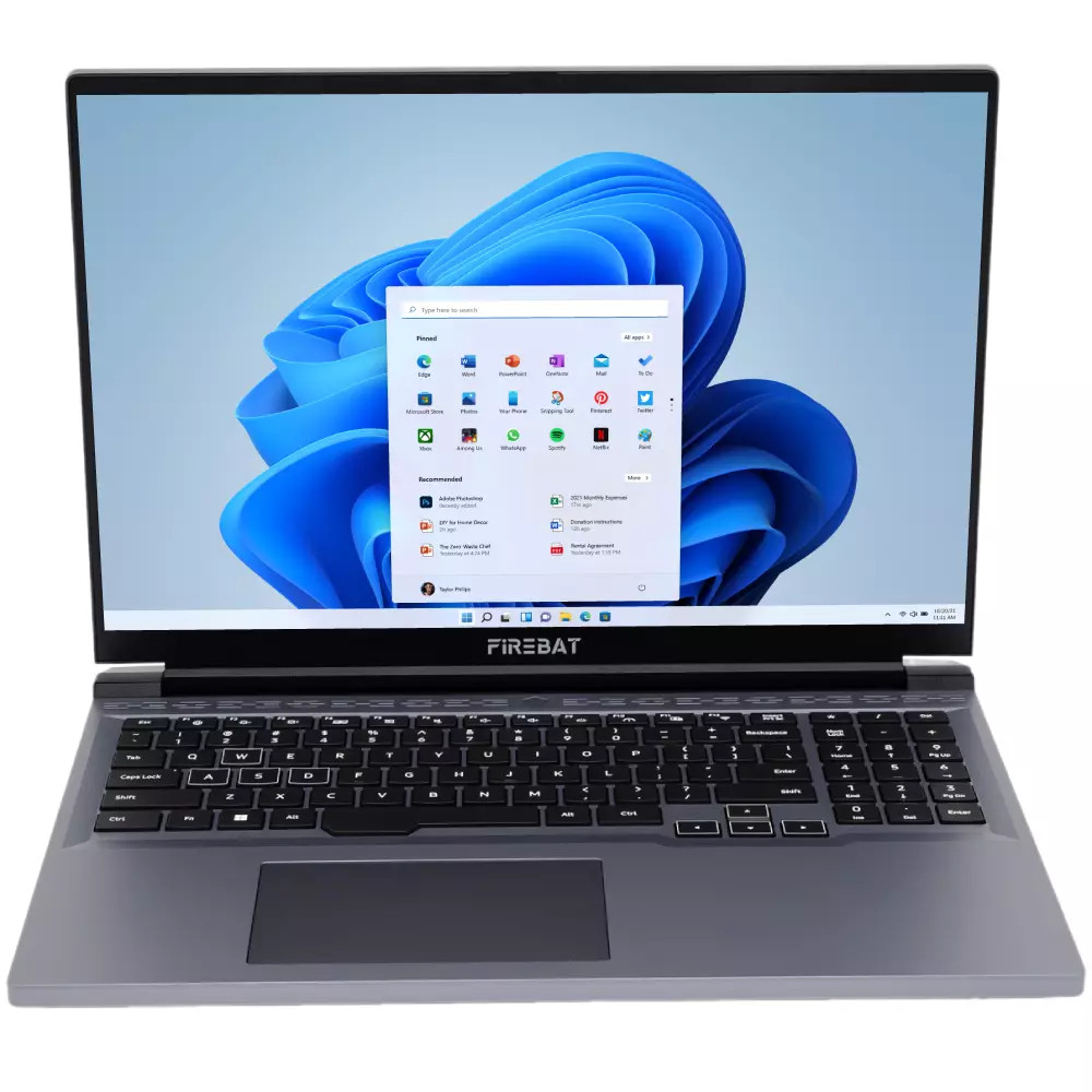 Ноутбук FIREBAT B16-5R7G16F8 16 ", WQXGA 2560x1600 (16:10), AMD, Ryzen 7, 16 Гб, 512 ГБ, nVidia GeForce RTX 4050, Windows 11 Home — фото товара
