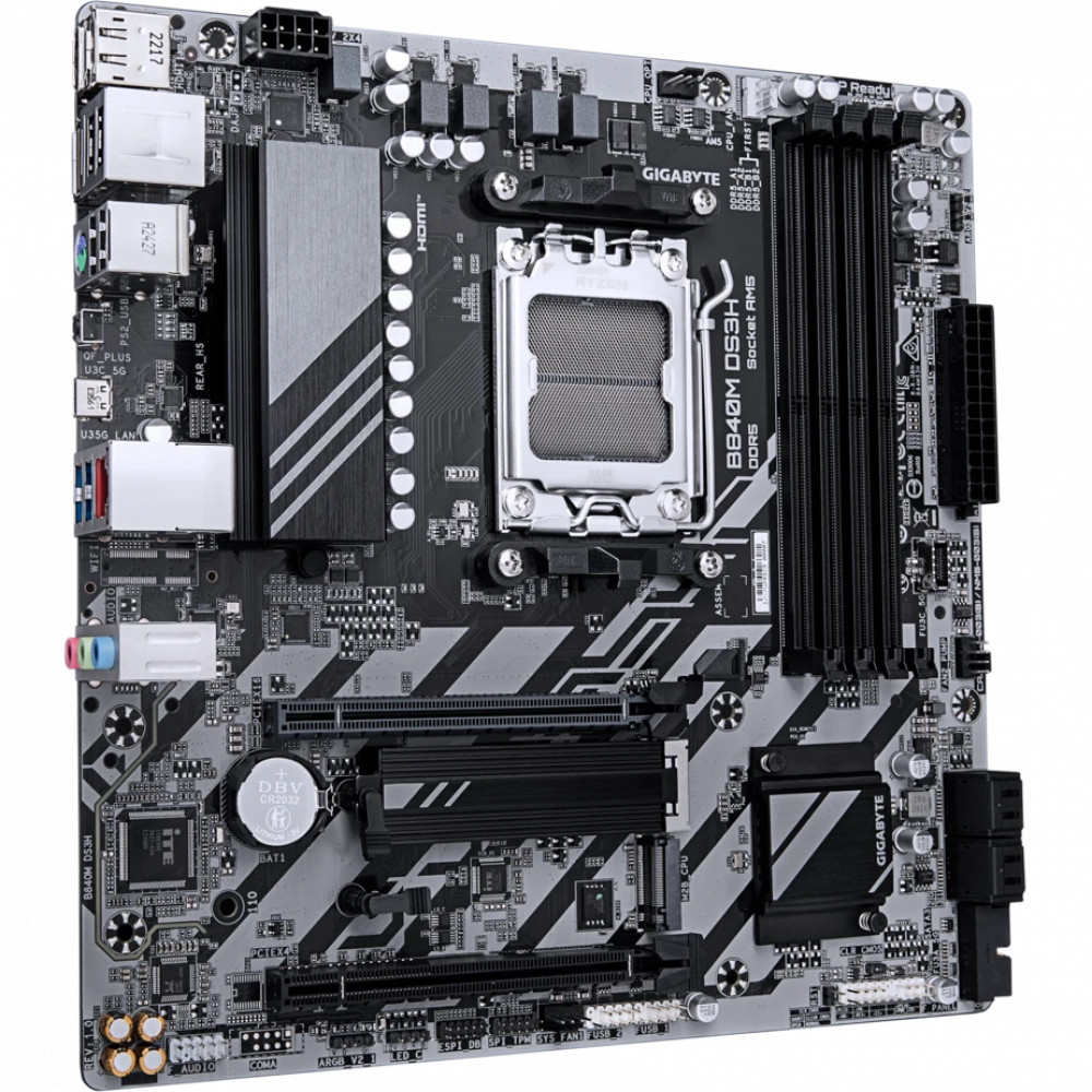 Материнская плата Gigabyte B840M DS3H Micro-ATX, AMD AM5 — фото товара