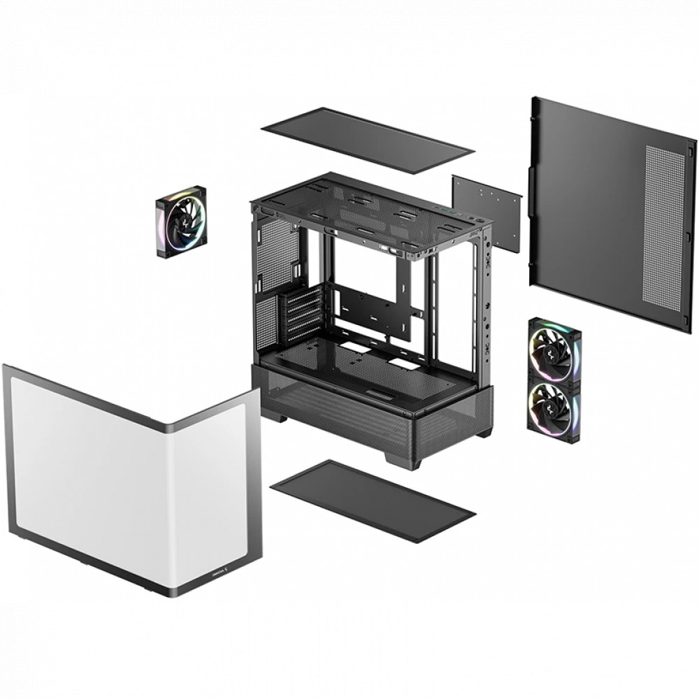 Корпус Deepcool CG380U 3F Black R-CG380U-BKAGM3-G Mini-Tower - миниатюра 5
