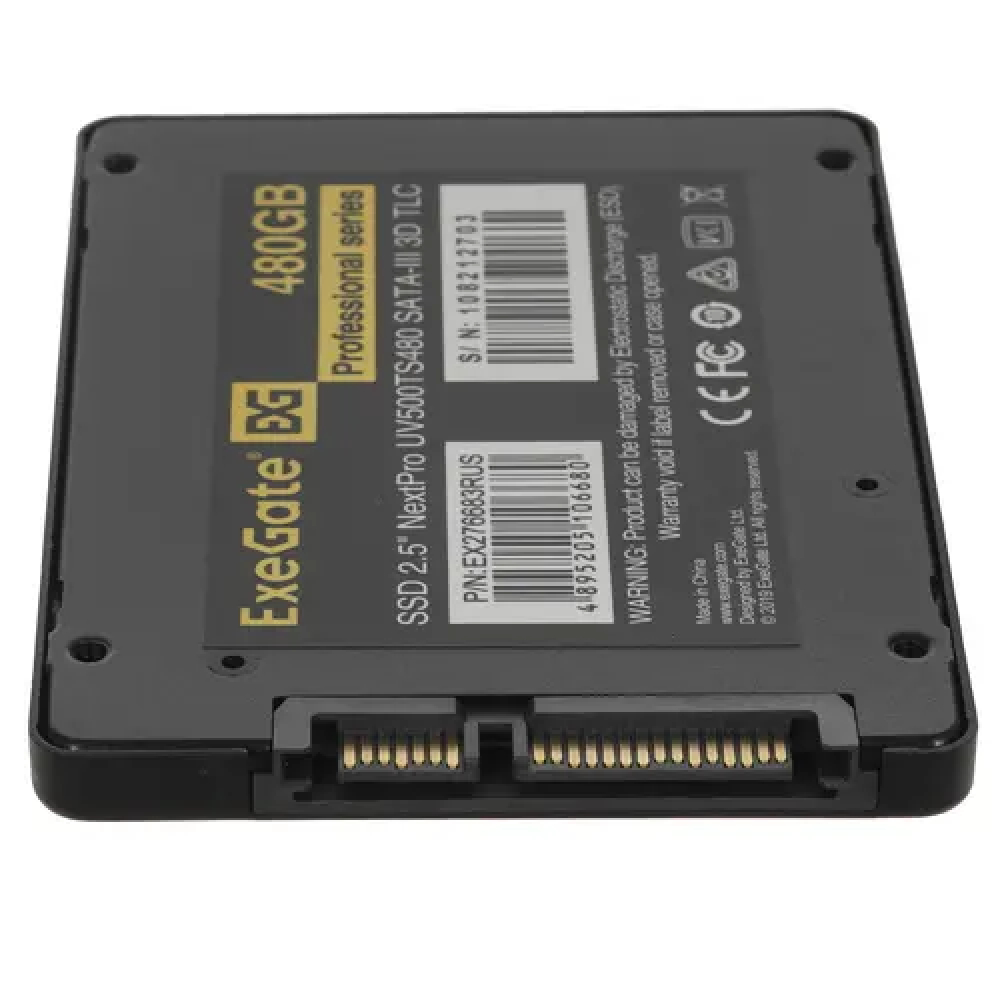 Жесткий диск ExeGate NextPro UV500TS480 EX276683RUS SSD (твердотельные), 480 ГБ, 2.5 дюйма, SATA - миниатюра 3