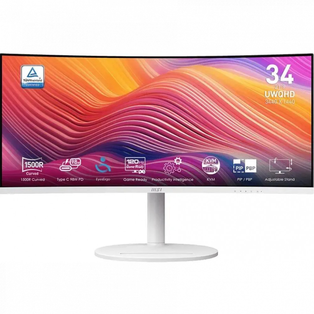 Монитор MSI Modern MD342CQPW 9S6-3PC59H-021 34 ", VA, Ultra-Wide QHD 3440x1440 (21:9), 120 Гц — фото товара