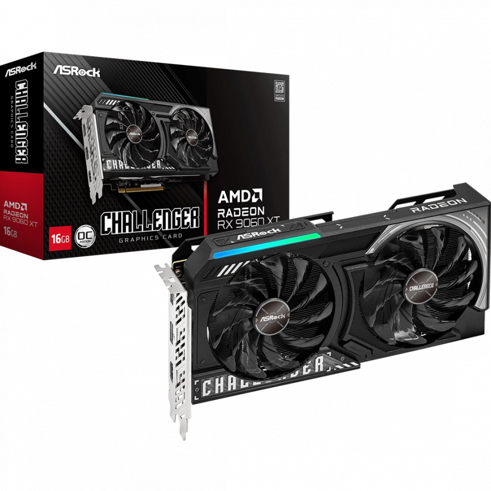 Видеокарта ASRock AMD Radeon RX 9060 XT Challenger OC RX9060XT CL 16GO 16 ГБ - миниатюра 5