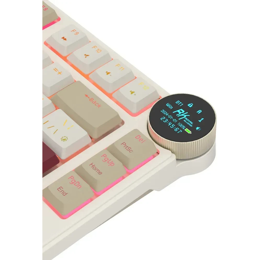 Клавиатура Royal Kludge N80 Rosy Clouds (Red Switch) 6977576550694 Беспроводная, Bluetooth - миниатюра 6