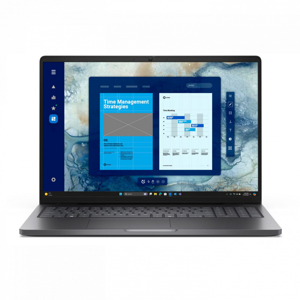 Ноутбук Dell Pro 16 PC16255 BTO604_PC16255_EMEA_210-BQPC 16 ", WUXGA 1920x1200 (16:10), AMD, Ryzen AI 7, 32 Гб, 512 ГБ, Radeon 840M Graphics, Windows 11 Pro — фото товара