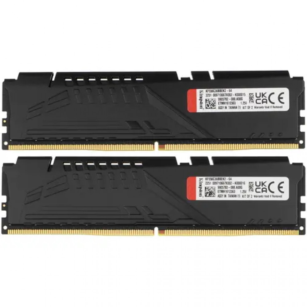 ОЗУ Kingston Fury Beast KF556C36BBEK2-64 DIMM, DDR5, 64 Гб (2 х 32 Гб), 5600 МГц - миниатюра 2