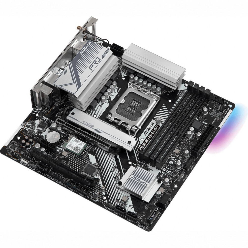 Материнская плата ASRock B760M Pro RS/D4 WiFi 90-MXBKZ0-A0UAYZ Micro-ATX, LGA 1700 - миниатюра 3