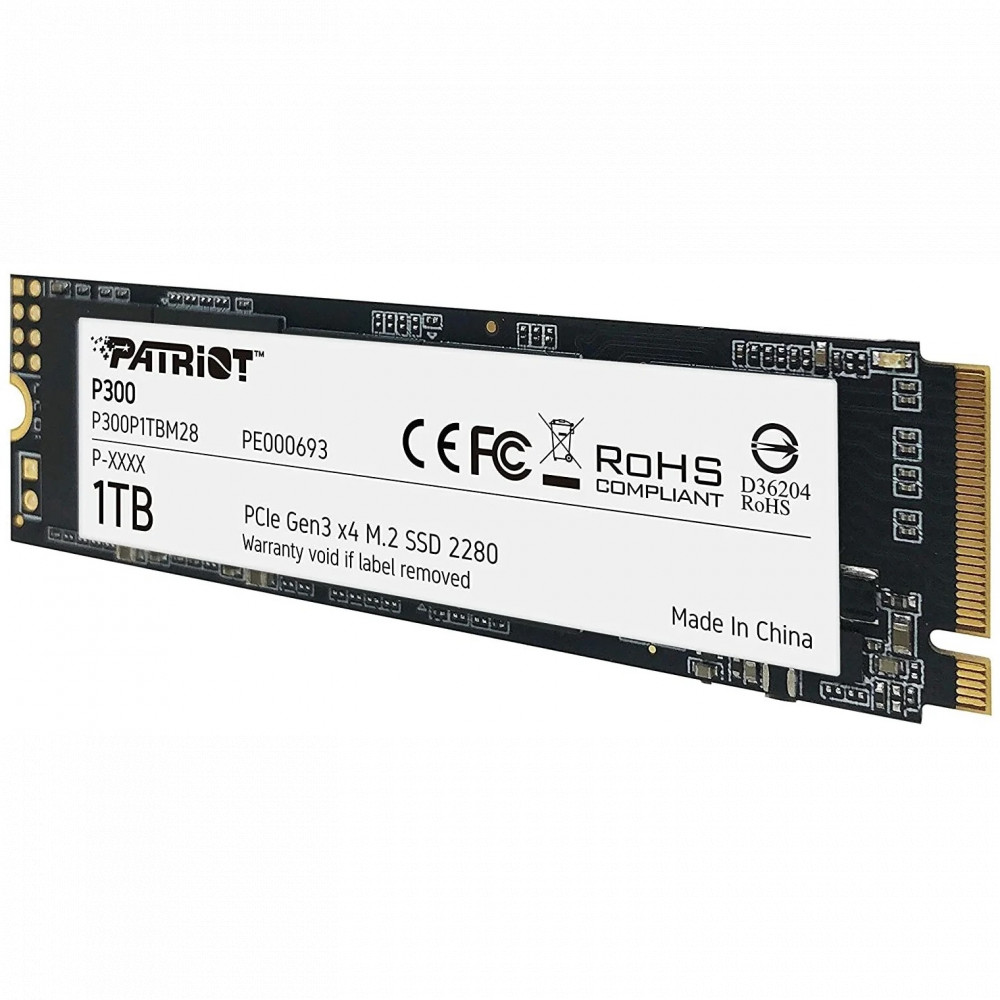 Жесткий диск Patriot P300 P300P1TBM28 SSD (твердотельные), 1 ТБ, M.2, PCIe - миниатюра 3