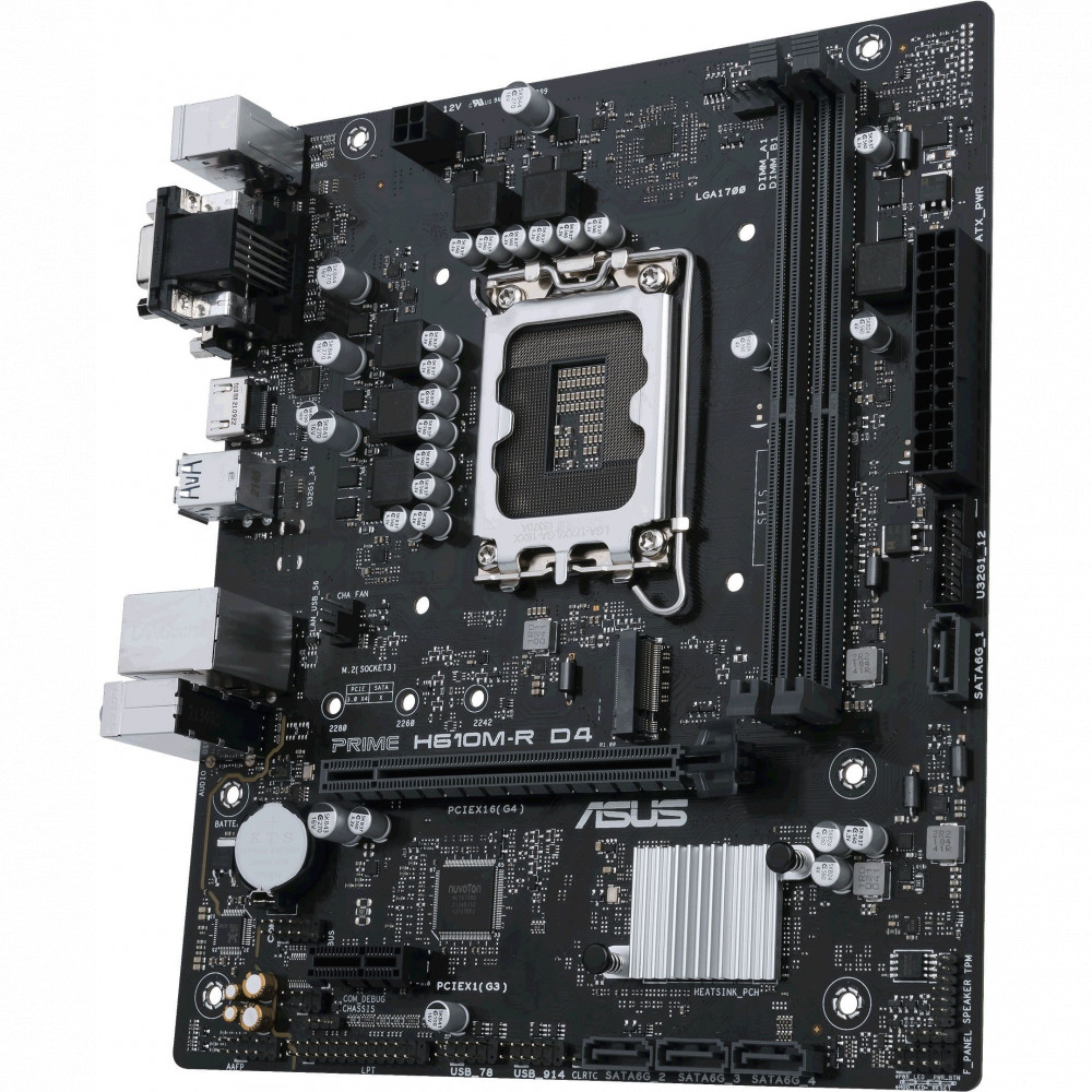 Материнская плата Asus PRIME H610M-R D4-SI 90MB1B40-M0ECY0 Micro-ATX, LGA 1700 - миниатюра 3