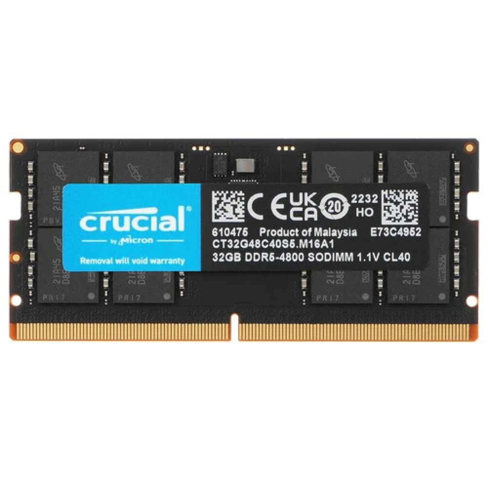 ОЗУ Crucial CT32G48C40S5 SO-DIMM, DDR5, 32 Гб, 4800 МГц — фото товара