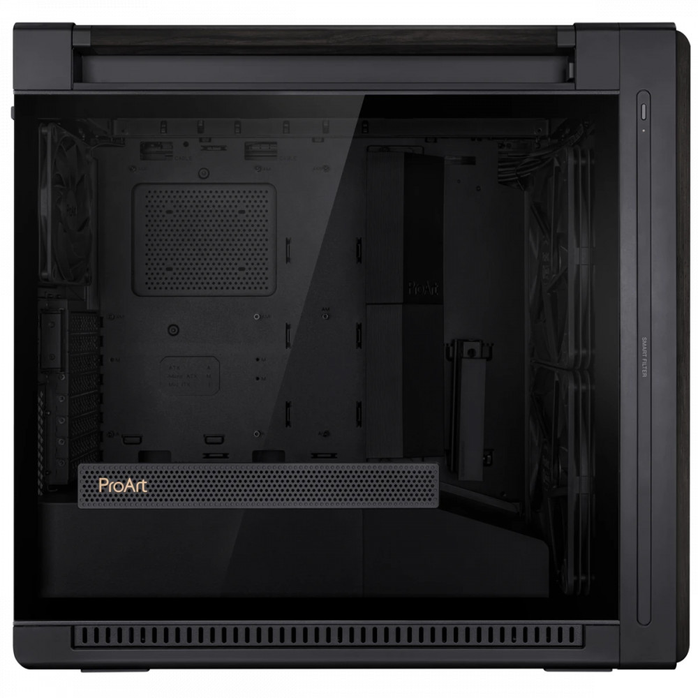 Корпус Asus PROART PA602 WOOD METAL PROART PA602 WOOD METAL PWM BLACK Mid-Tower - миниатюра 7