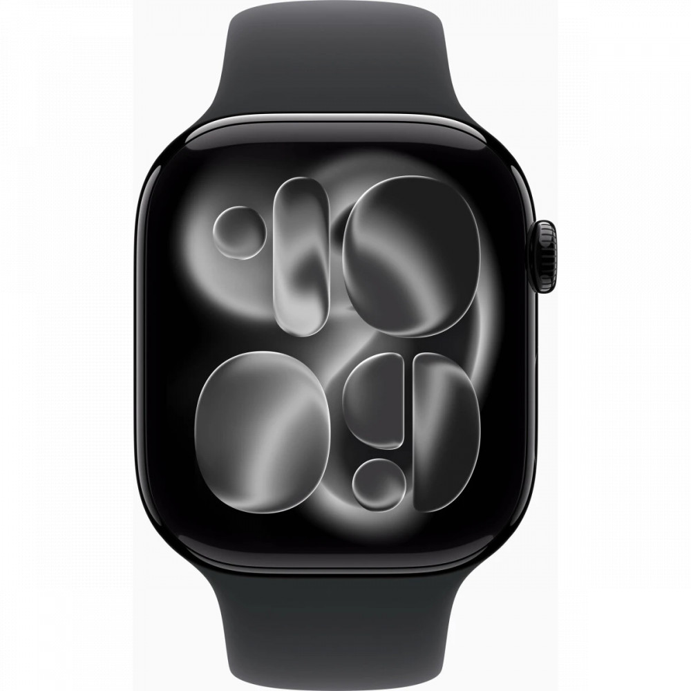 Apple Watch Series 11 46mm Jet Black Aluminium Case With Black Sport Band M/L MEUX4X/A Смарт-часы - миниатюра 2
