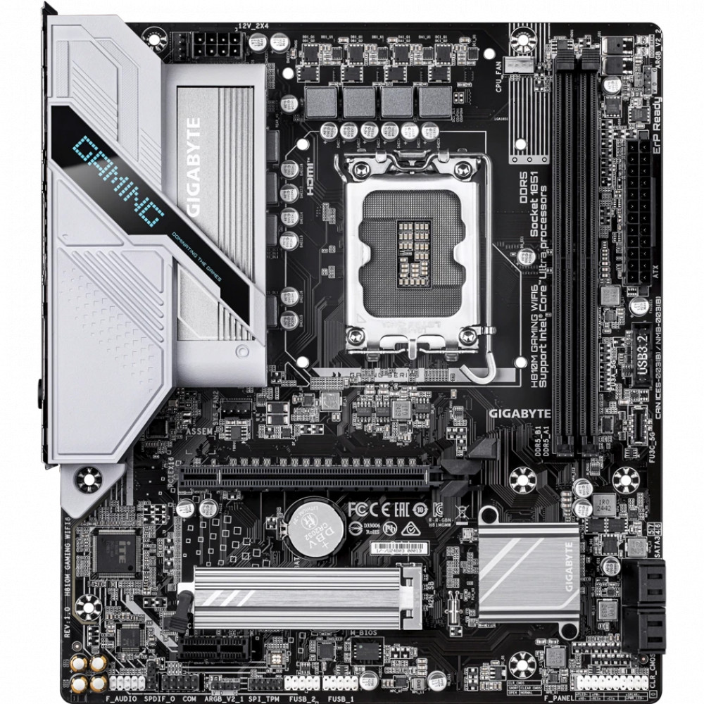 Материнская плата MSI H810M GAMING WIFI6E Micro-ATX, LGA 1851 — фото товара