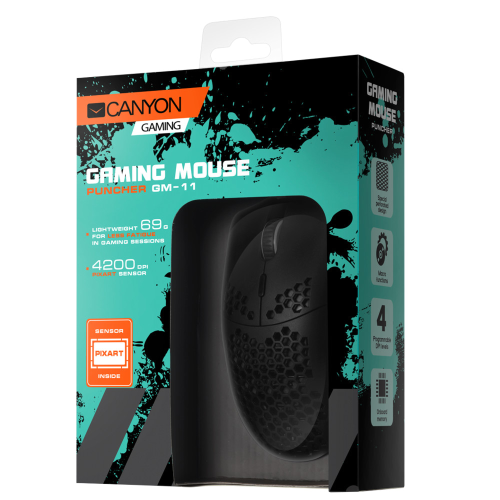 Мышь Canyon GM-11 CND-SGM11B Игровые, Проводная - миниатюра 5