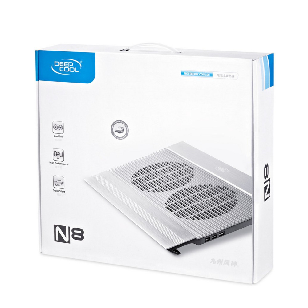 Охлаждающая подставка Deepcool N8 Silver DP-N24N-N8SR - миниатюра 3