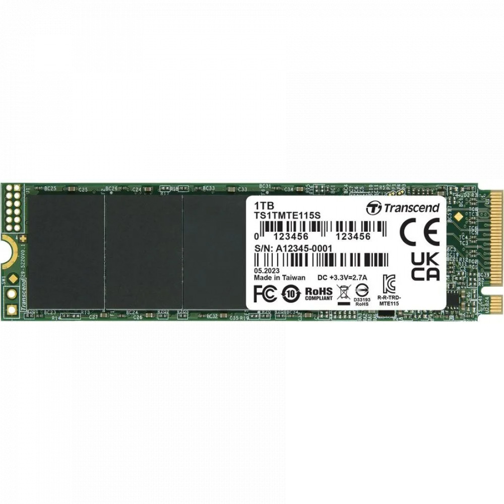 Жесткий диск Transcend MTE115S TS1TMTE115S SSD (твердотельные), 1 ТБ, M.2, PCIe — фото товара