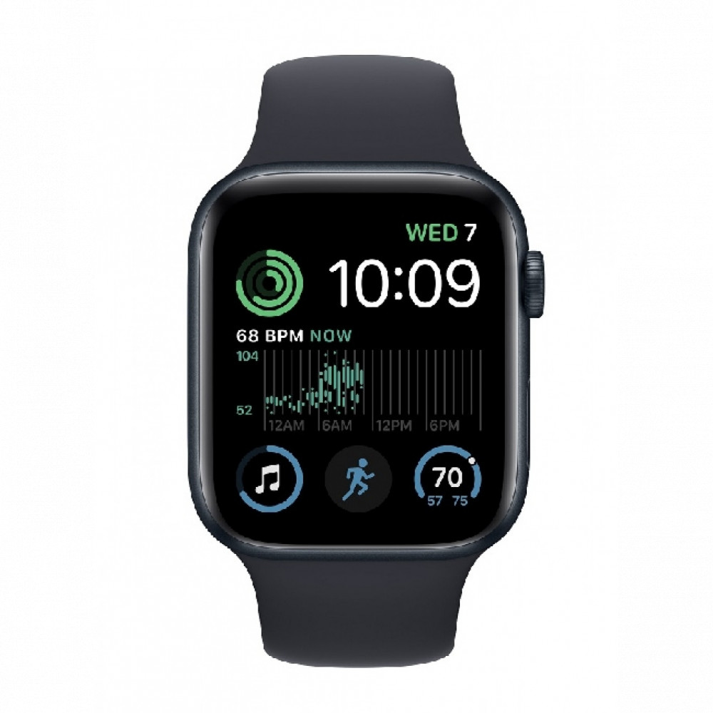 Apple Watch SE GPS 44mm Midnight Aluminium Case with, Midnight Sport Band MNK03GK/A Смарт-часы - миниатюра 2