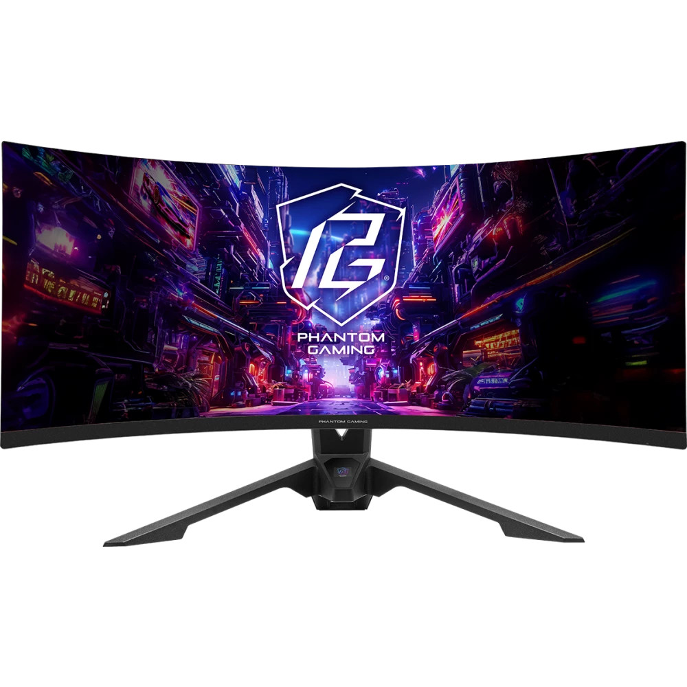 Монитор ASRock 34" Phantom Gaming PG34QRT2B Black 34 ", VA, Ultra-Wide QHD 3440x1440 (21:9), 180 Гц — фото товара