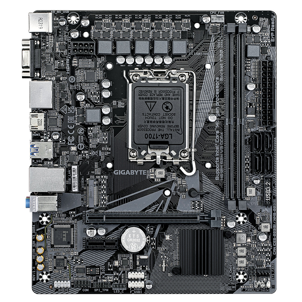 Материнская плата Gigabyte H610M S2H V3 DDR4 rev. 1.0 Micro-ATX, LGA 1700 - миниатюра 3