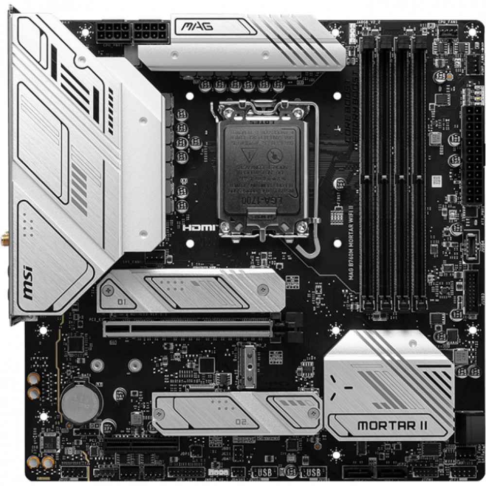 Материнская плата MSI MAG B760M MORTAR WIFI II Micro-ATX, LGA 1700 - миниатюра 2